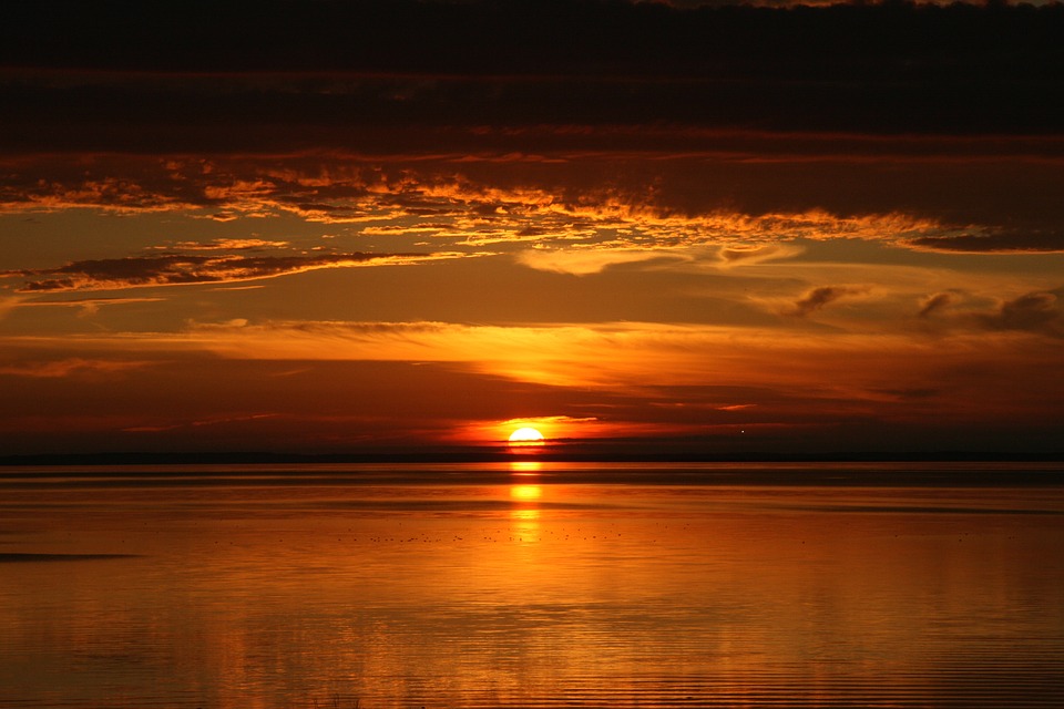 Prince Edward Island — Golden sunset over water